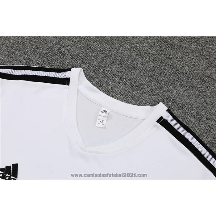 Fato de Treino Real Madrid Manga Curta 2022-2023 Branco - Calcas Curta